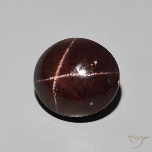 Granate estrella Rojo oscuro natural de 10.16 ct, Ovalada, Opaco