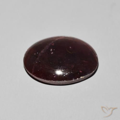 Granate estrella Rojo caoba natural de 12.20 ct, Ovalada, Opaco