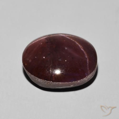 Granate estrella Rojo caoba natural de 13.83 ct, Ovalada, Opaco