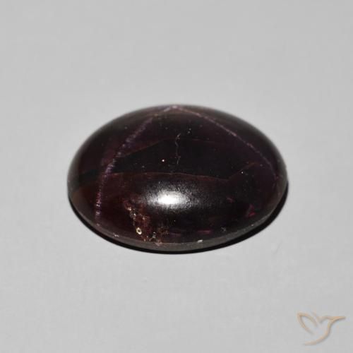 Granate estrella Rojo oscuro natural de 16.21 ct, Ovalada, Opaco