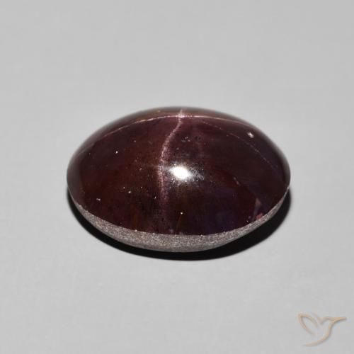 Granate estrella Rojo caoba natural de 15.94 ct, Ovalada, Opaco