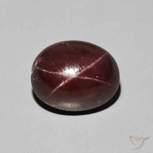 7.44ct Natural Rojo oscuro Granate estrella, Ovalada, Opaco