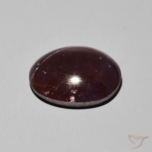 Granate estrella Rojo oscuro natural de 9.76 ct, Ovalada, Opaco