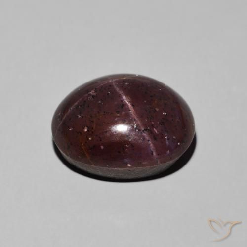 Granate estrella Rojo oscuro natural de 11.62 ct, Ovalada, Opaco