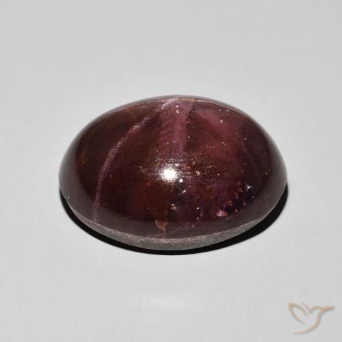Granate estrella Rojo oscuro natural de 33.69 ct, Ovalada, Opaco