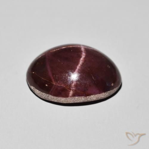 Granate estrella Rojo oscuro natural de 21.16 ct, Ovalada, Opaco