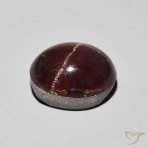 Granate estrella Rojo oscuro natural de 13.49 ct, Ovalada, Opaco