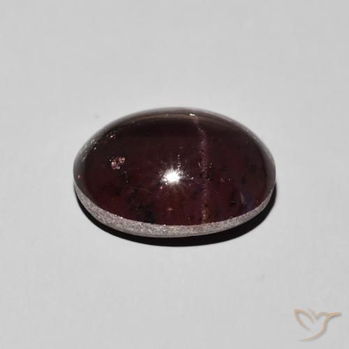Granate estrella Rojo caoba natural de 9.87 ct, Ovalada, Opaco