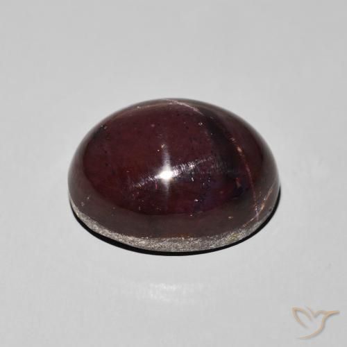 Granate estrella Rojo oscuro natural de 27.66 ct, Ovalada, Opaco