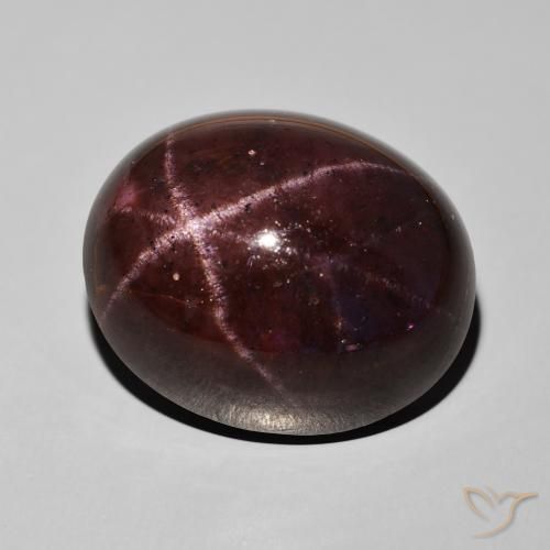 Granate estrella Rojo caoba natural de 60.67 ct, Ovalada, Opaco