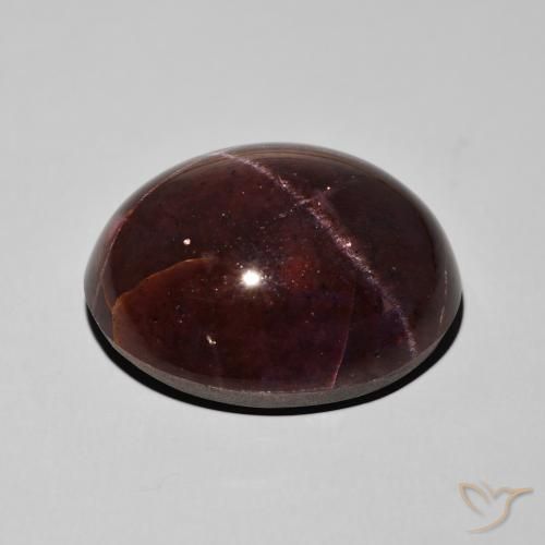 Granate estrella Rojo caoba natural de 60.67 ct, Ovalada, Opaco