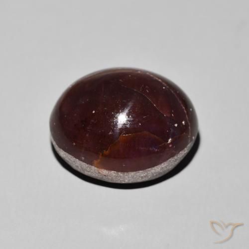 Granate estrella Rojo caoba natural de 29.19 ct, Ovalada, Opaco