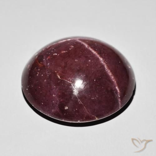 Granate estrella Rojo caoba natural de 55.54 ct, Redondo, Opaco