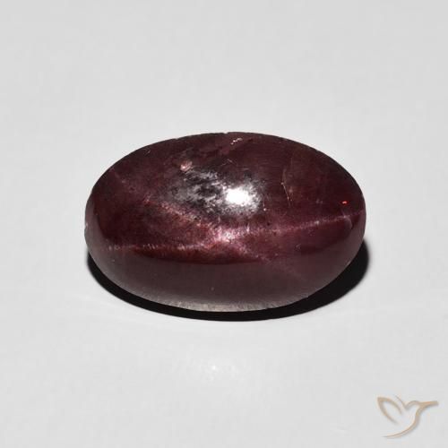 6.42ct Natural Rojo oscuro Granate estrella, Ovalada, Opaco