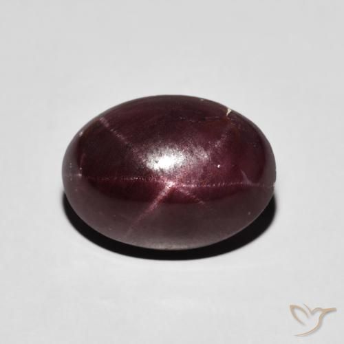 8.11ct Natural Rojo caoba Granate estrella, Ovalada, Opaco