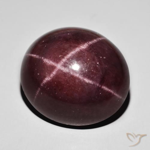 Granate estrella Rojo caoba natural de 72.25 ct, Ovalada, Opaco