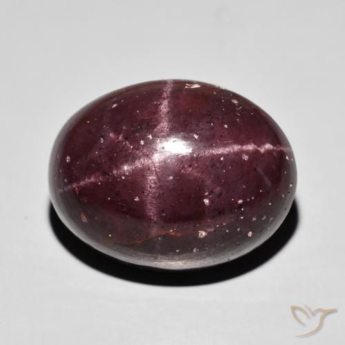 38.00ct Natural Rojo caoba Granate estrella, Ovalada, Opaco