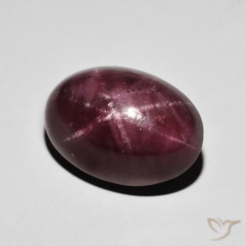 Granate estrella Rojo caoba natural de 22.38 ct, Ovalada, Opaco