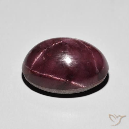 Granate estrella Rojo caoba natural de 22.38 ct, Ovalada, Opaco