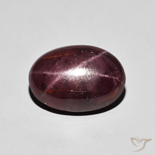 7.23ct Natural Rojo oscuro Granate estrella, Ovalada, Opaco
