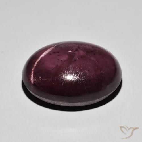 Granate estrella Rojo oscuro natural de 37.81 ct, Ovalada, Opaco