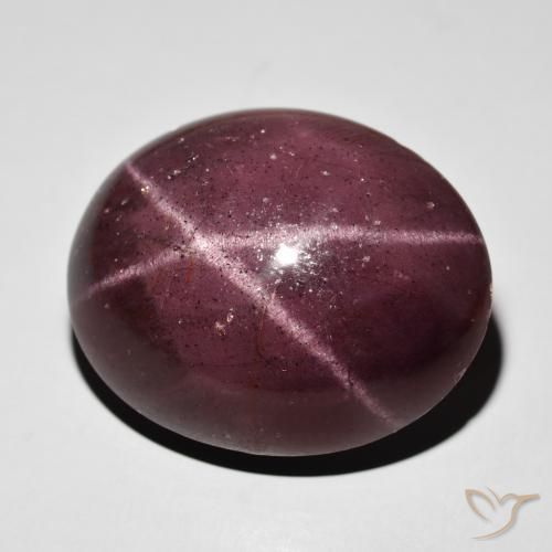 Granate estrella Rojo caoba natural de 64.50 ct, Ovalada, Opaco