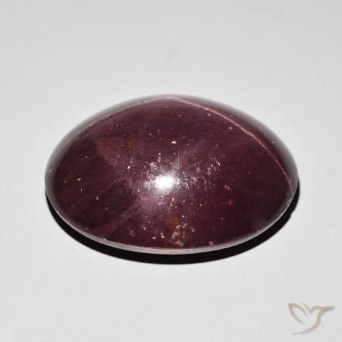 Granate estrella Rojo caoba natural de 64.50 ct, Ovalada, Opaco
