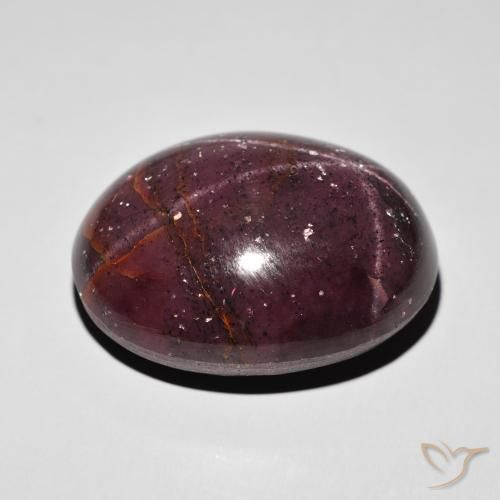 Granate estrella Rojo oscuro natural de 62.53 ct, Ovalada, Opaco