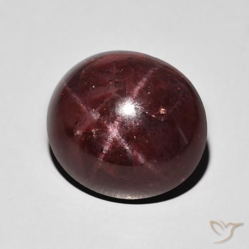Granate estrella Rojo caoba natural de 17.08 ct, Ovalada, Opaco