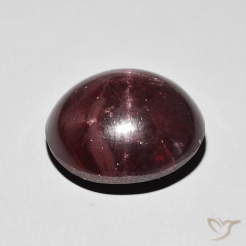 Granate estrella Rojo caoba natural de 17.08 ct, Ovalada, Opaco