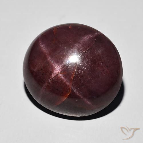 Granate estrella Rojo caoba natural de 29.61 ct, Ovalada, Opaco