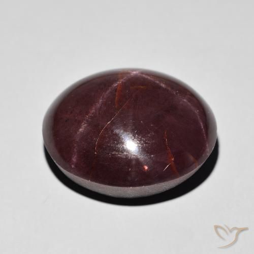 Granate estrella Rojo caoba natural de 29.61 ct, Ovalada, Opaco