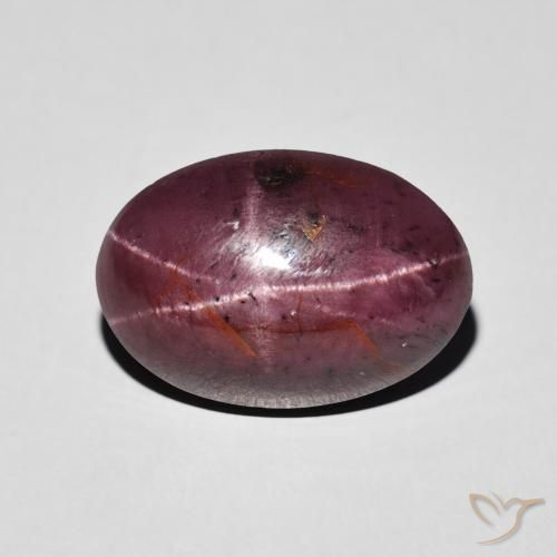 8.72ct Natural Medium Dark-Red Granate estrella, Ovalada, Opaco