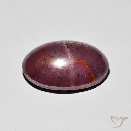 Granate estrella Medium Dark-Red natural de 8.72 ct, Ovalada, Opaco