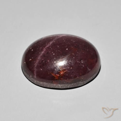 Granate estrella Rojo caoba natural de 36.82 ct, Ovalada, Opaco