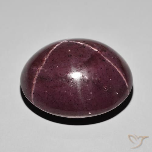 Granate estrella Rojo caoba natural de 68.19 ct, Ovalada, Opaco