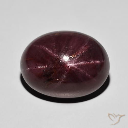 30.03ct Natural Rojo oscuro Granate estrella, Ovalada, Opaco