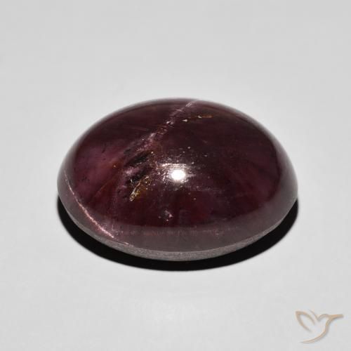Granate estrella Rojo oscuro natural de 30.03 ct, Ovalada, Opaco