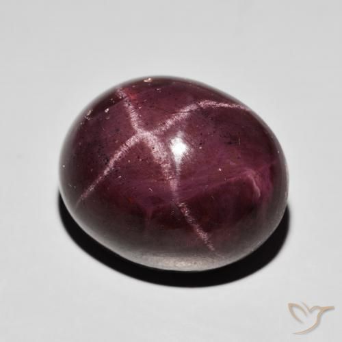 Granate estrella Rojo oscuro natural de 47.10 ct, Ovalada, Opaco