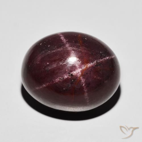 37.00ct Natural Rojo oscuro Granate estrella, Ovalada, Opaco