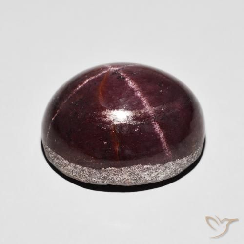 Granate estrella Rojo oscuro natural de 37.00 ct, Ovalada, Opaco