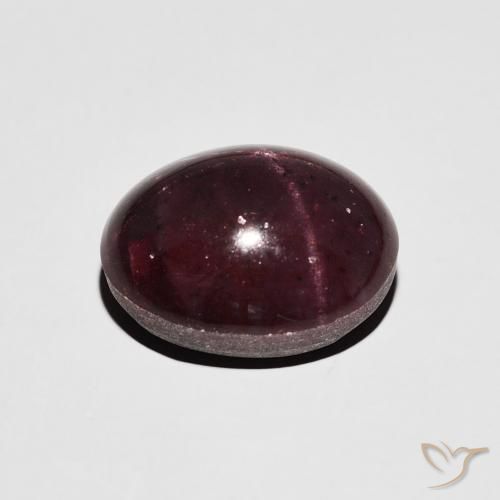 Granate estrella Rojo oscuro natural de 8.98 ct, Ovalada, Opaco