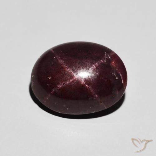 6.48ct Natural Rojo oscuro Granate estrella, Ovalada, Opaco
