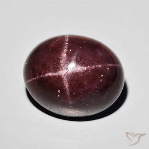 Granate estrella Rojo oscuro natural de 38.44 ct, Ovalada, Opaco