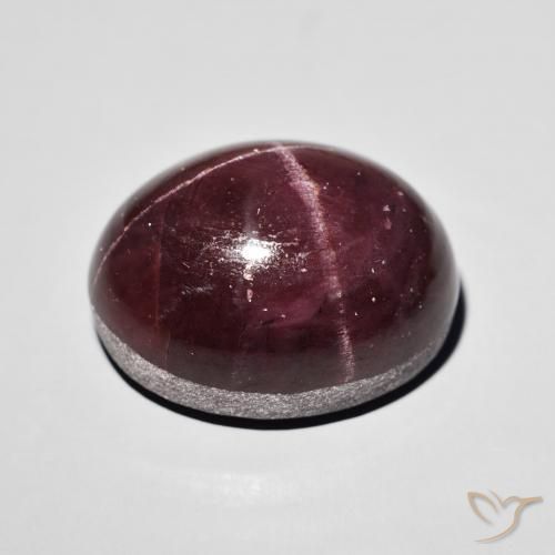 Granate estrella Rojo oscuro natural de 38.44 ct, Ovalada, Opaco