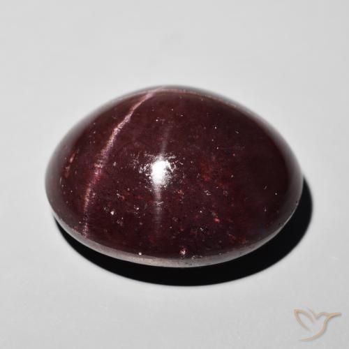 Granate estrella Rojo oscuro natural de 55.50 ct, Ovalada, Opaco