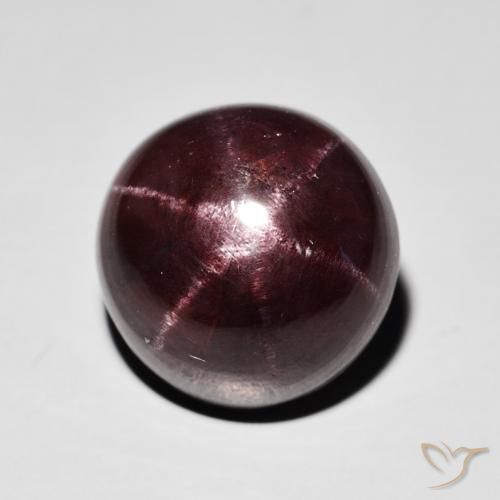 11.67ct Natural Rojo caoba Granate estrella, Redondo, Opaco