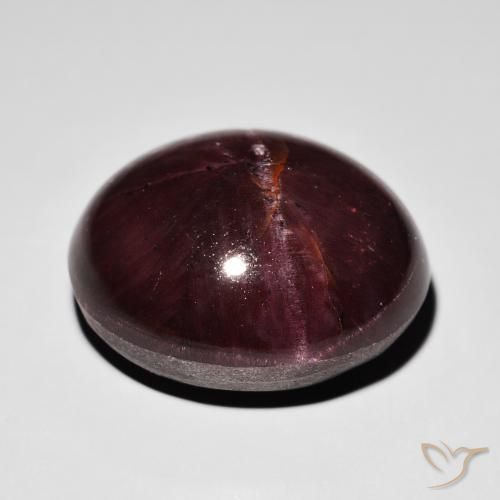 Granate estrella Rojo oscuro natural de 39.09 ct, Ovalada, Opaco