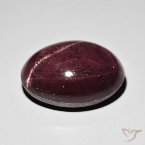 Granate estrella Rojo caoba natural de 47.43 ct, Ovalada, Opaco