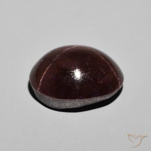 Granate estrella Rojo caoba natural de 13.31 ct, Ovalada, Opaco